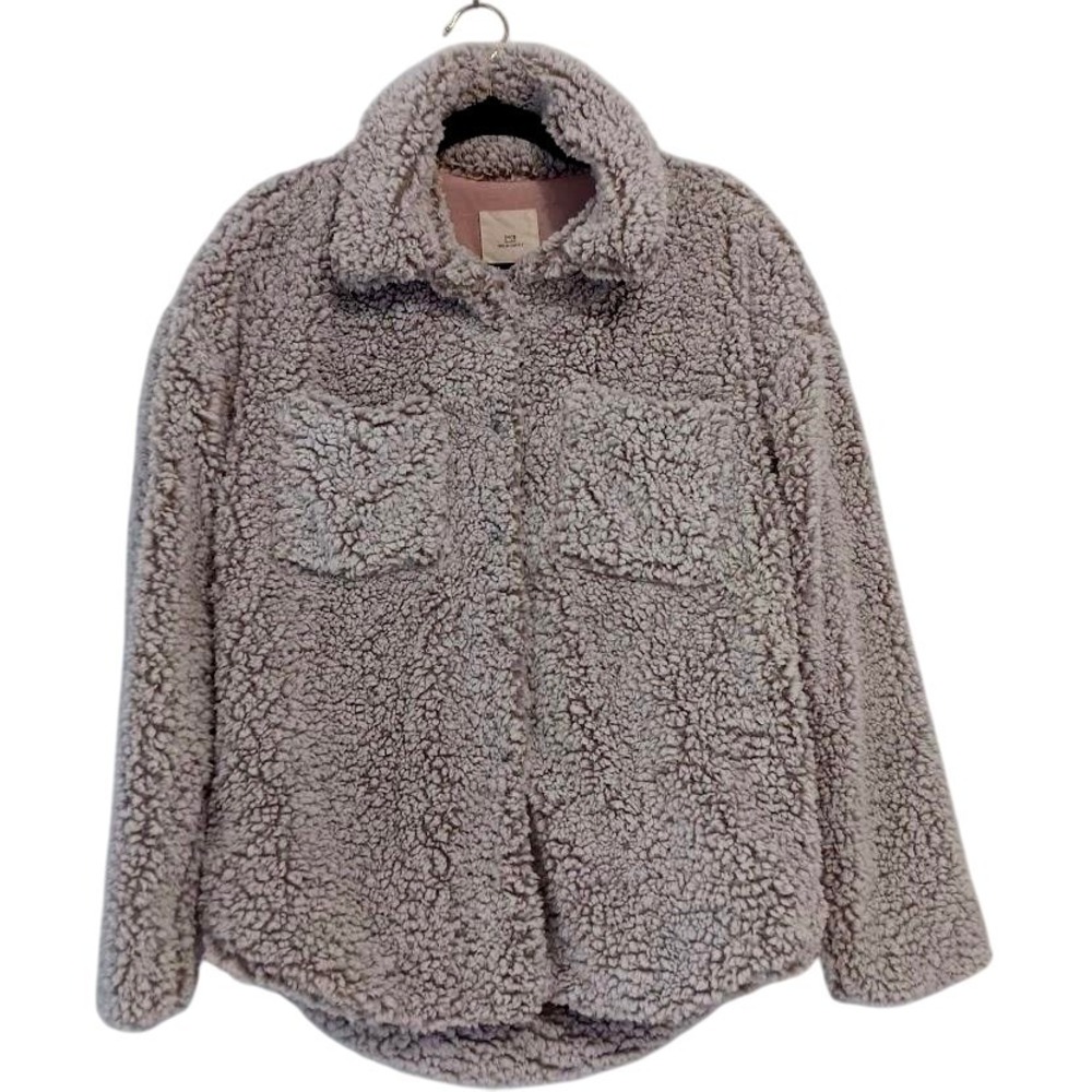 Thread‎ & Supply Jacket Womens Medium Smoke Rose Sherpa Fleece Frosted J1275WBTJ